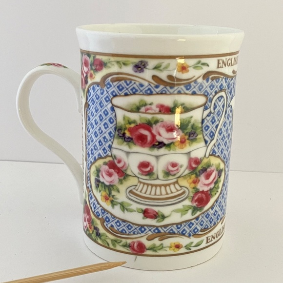 Crown Trent China Limited, Made In England Breakfast Mug Cup Floral Teapot - Picture 9 of 12